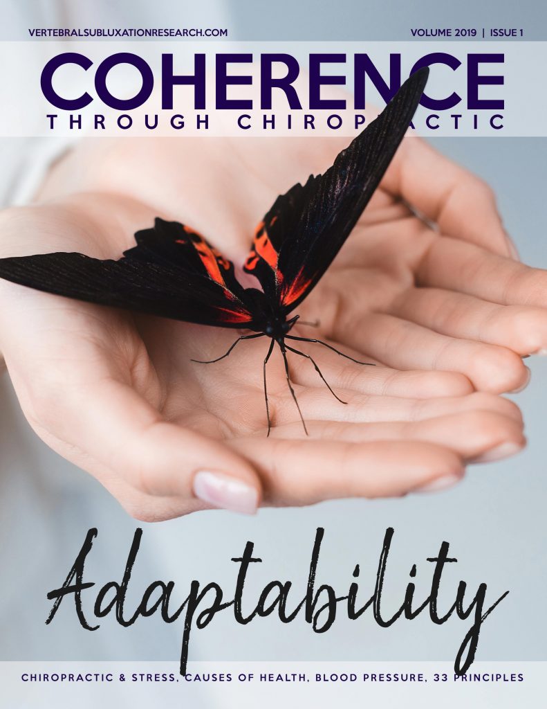 Coherence Volume COHERENCE Volume 2019 Issue 1 | Vertebral Subluxation Research